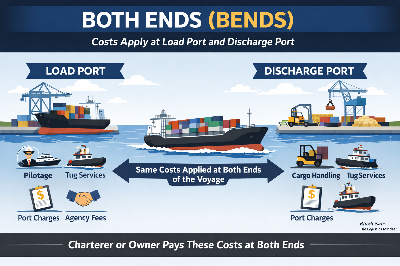 Bends Diagram showing cost responsibility